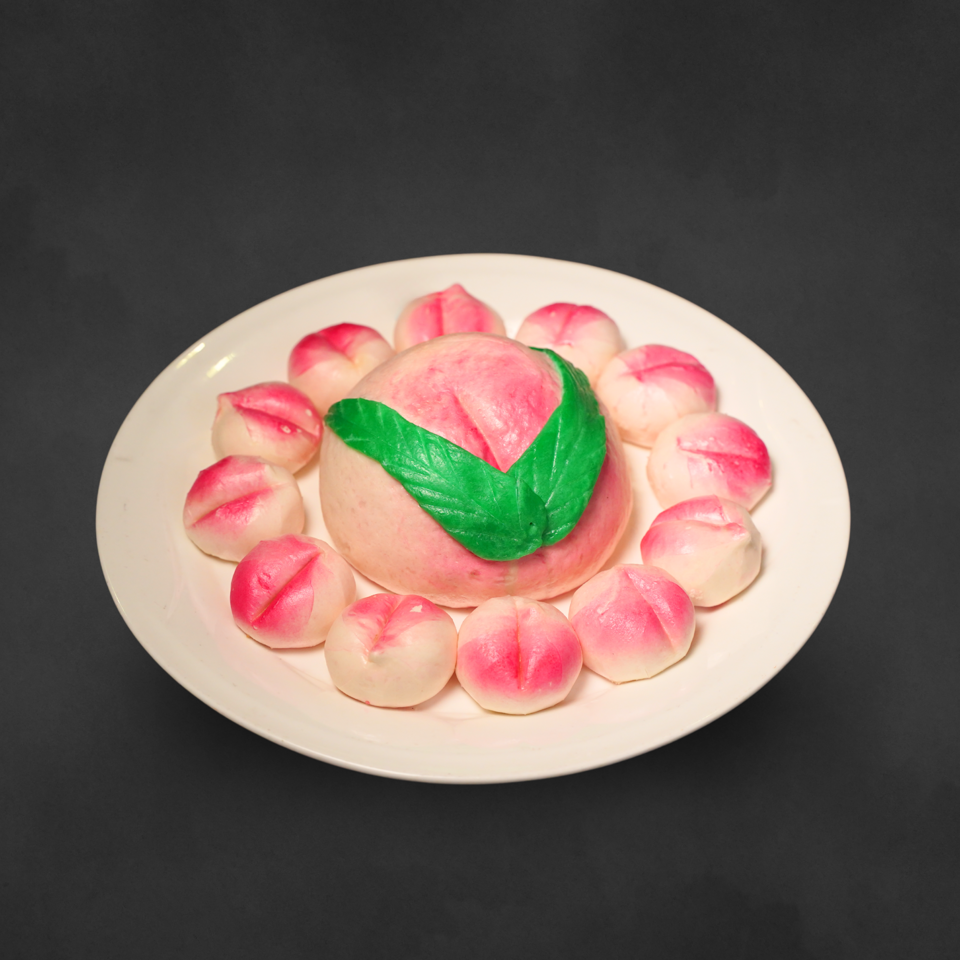 Chinese Birthday Bun, Family Pack / 子母壽桃包1 套